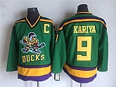 Anaheim Ducks 9 Kariya Green With Yellow CCM Throwback Jersey,baseball caps,new era cap wholesale,wholesale hats